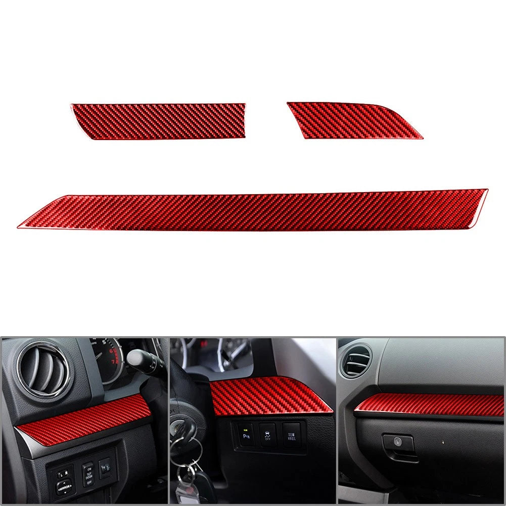 Carbon Fiber Inner Dashboard Panel Cover Trim for Toyota Tundra (2014–2021)