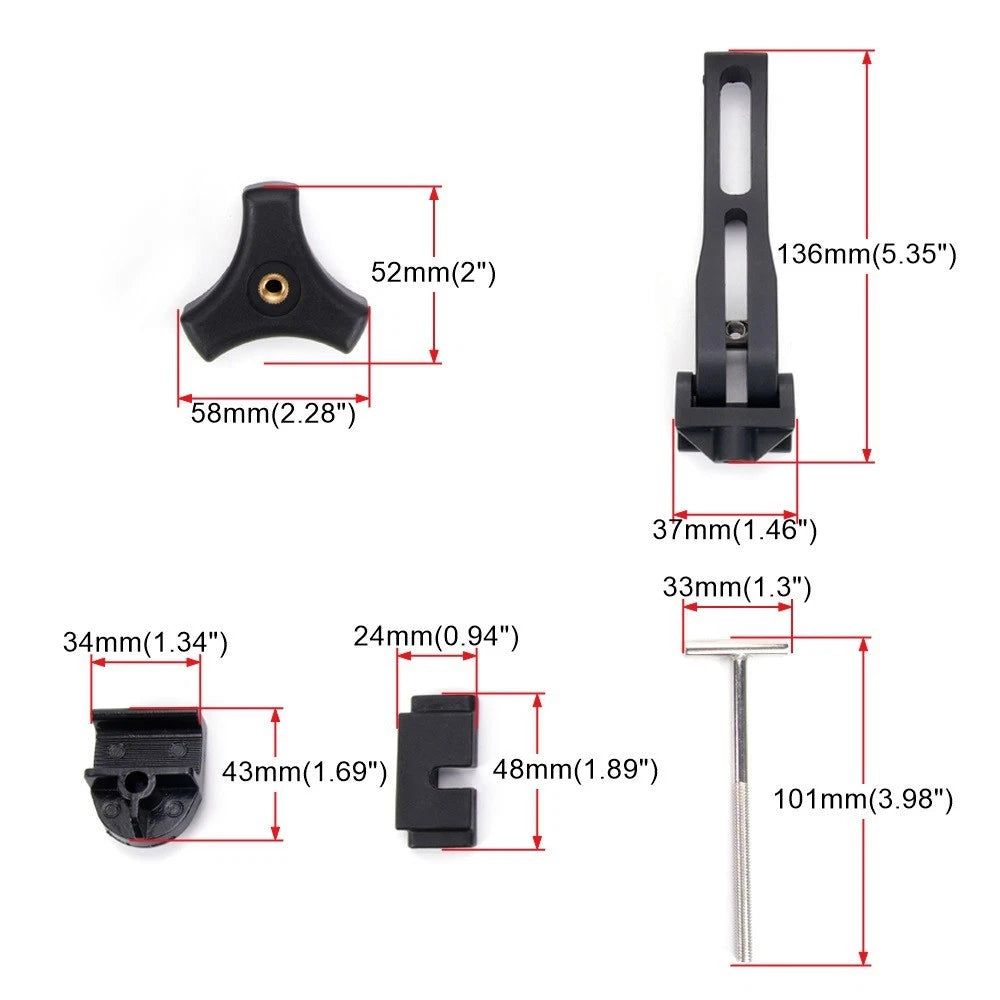 2-Pack T-Bolt Clamp for Pickup Truck Tri-Fold Tonneau Cover (TBC046)