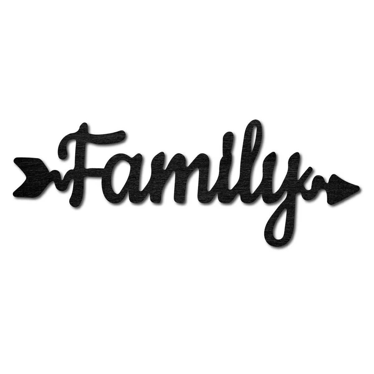 Wood Family Arrow Sign Wall Decor for Home Decor (11.9" x 4.3")