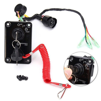 Outboard Single Engine Key Switch Panel for Yamaha (704-82570-08-00)