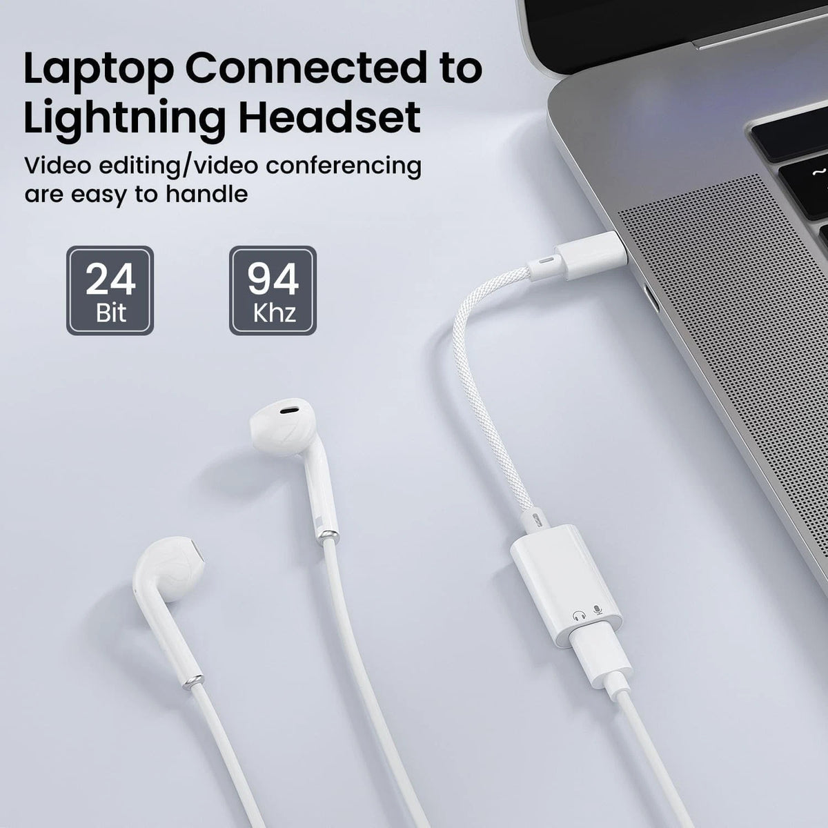 USB C to Lightning Audio Adapter for Various Devices (No Specific Years)