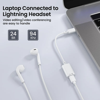 USB C to Lightning Audio Adapter for Various Devices (No Specific Years)