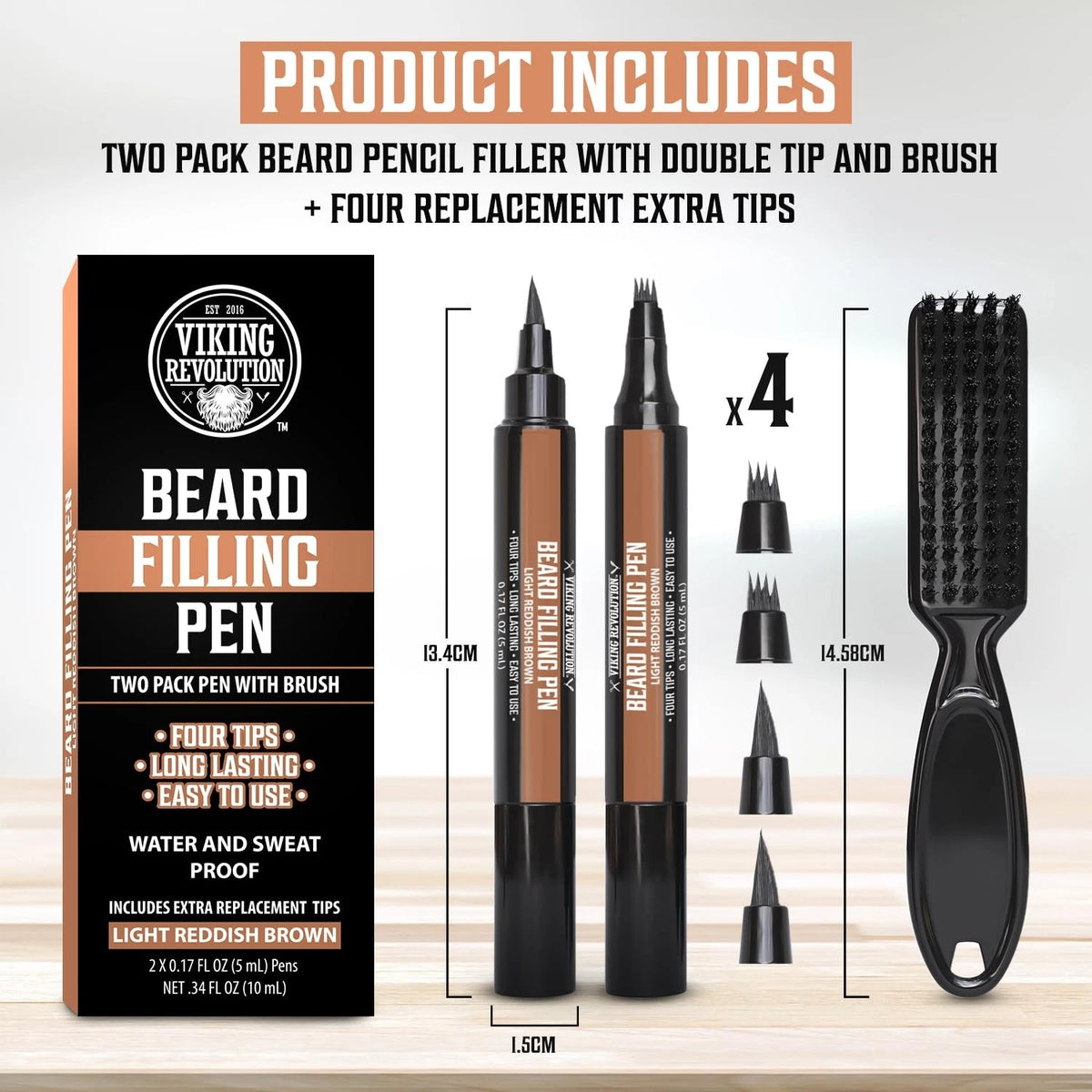 2X Beard Pen for Reddish Brown (No Part Numbers Supplied)