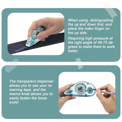 Set of 4 Double Sided Adhesive Tape Rollers for Scrapbooking