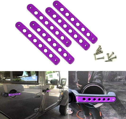 5X Purple Grab Handle Insert Covers for Jeep Wrangler JK (2007–2017)