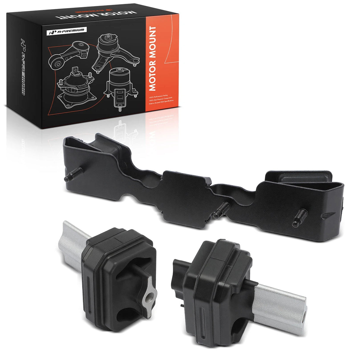 3X Engine Motor Mount Bushing & Trans Mount for Jeep Wrangler (2007–2011) 52059940AD, 52059943AE, 52059945AB, 52059947AB, 52059949AB
