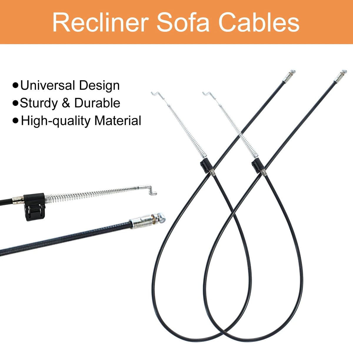 2X Recliner Cable for Universal Sofa (38.2 Inch)