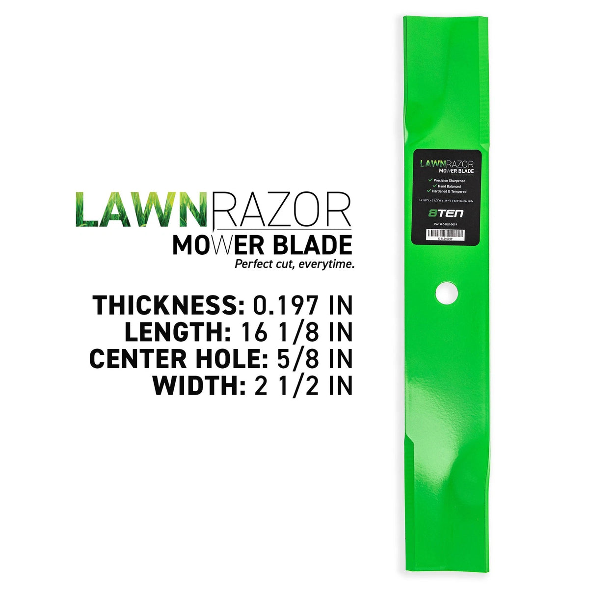 6-Pack LawnRAZOR Mower Blades for Schiller Plus 48 SD (48184, 482461, 482877, 71440002)