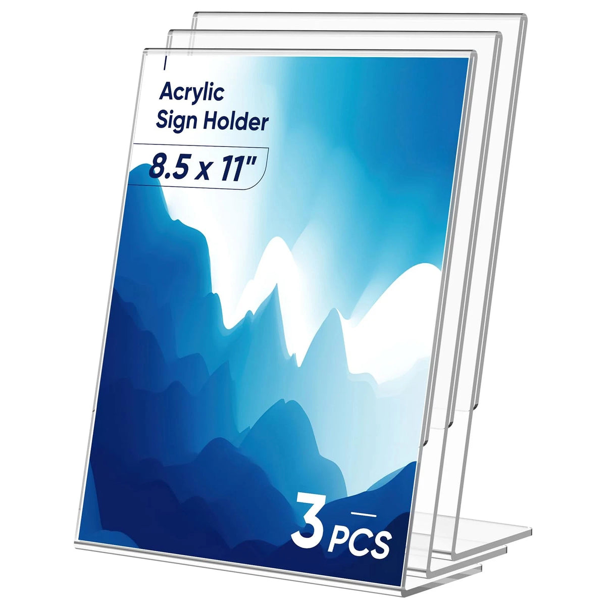 3 Pack Acrylic Sign Holder for