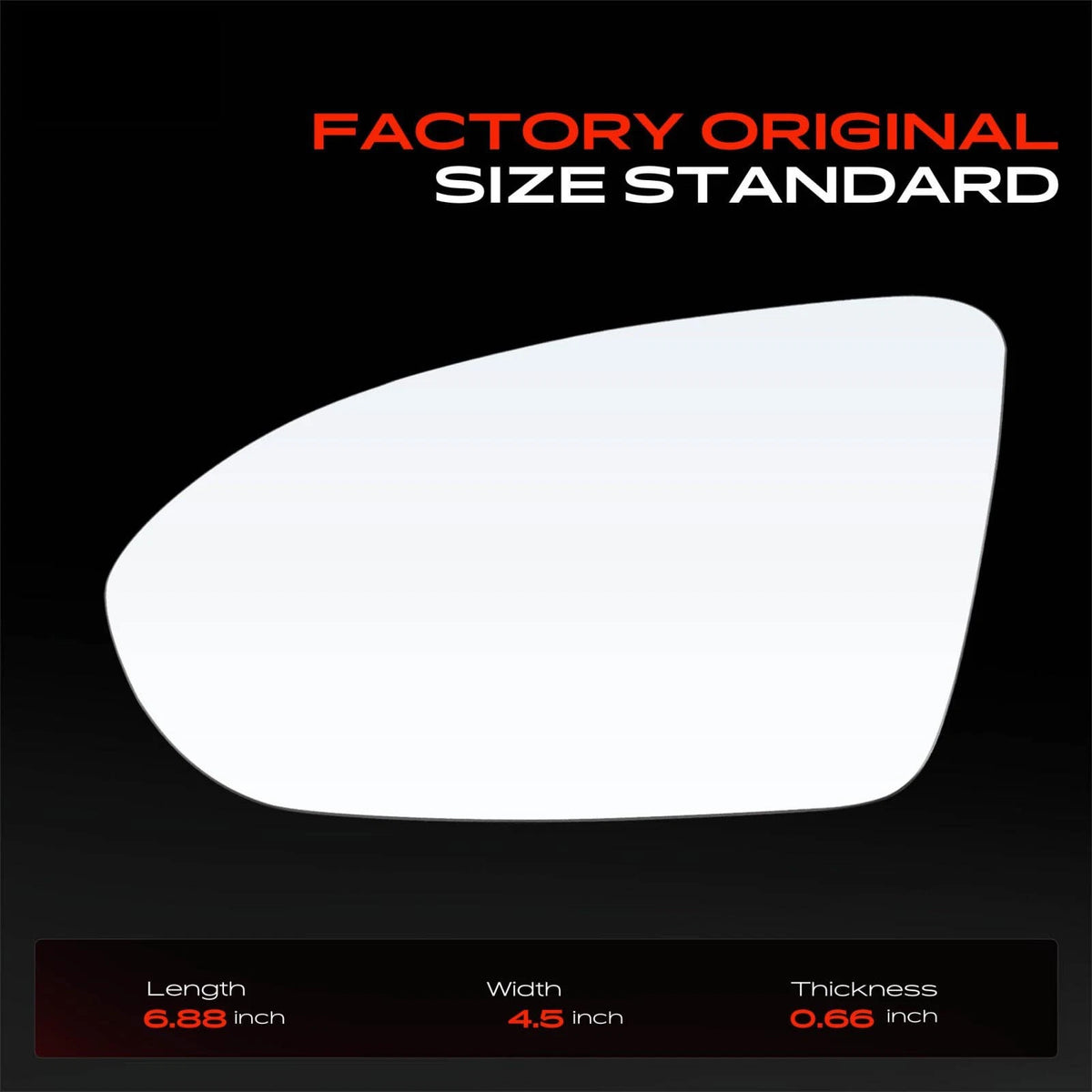 Driver Manual Mirror Glass for Chevrolet Cruze (2016–2019) 39123328, GM1324183