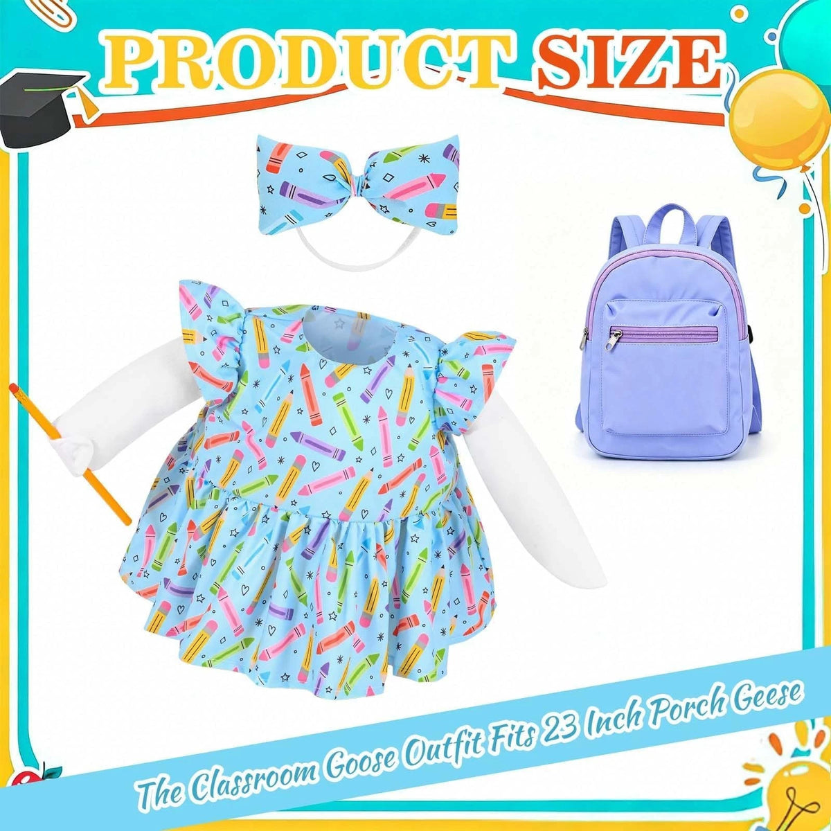 Goose Outfit for 23" Cement (Back to School)