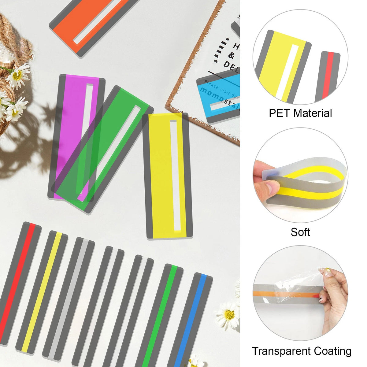 20PCS Reading Guide Line Tracker Strips for Classroom Study