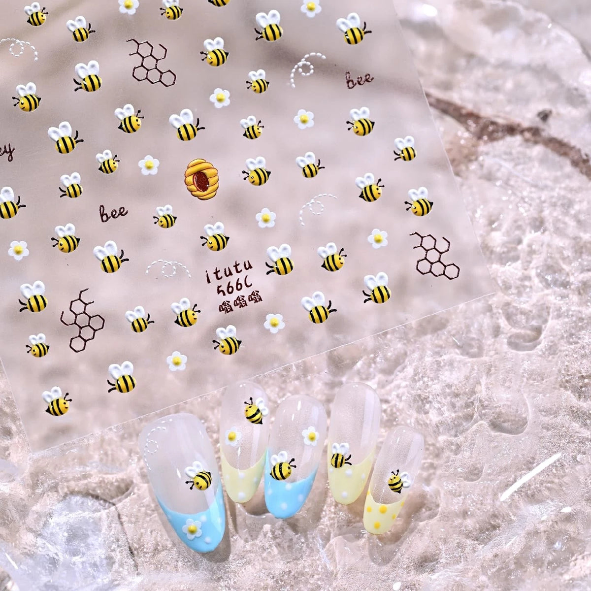 1 Sheet Flower Nail Art Stickers for Spring Nail Design