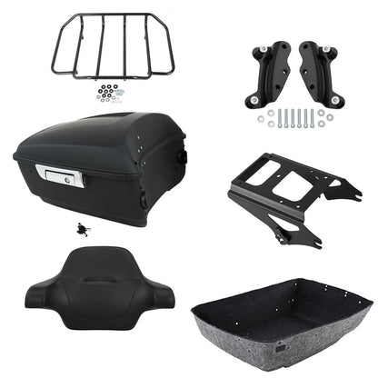 Trunk Backrest Mount Rack in Matte Black for Harley Touring 2009-2013