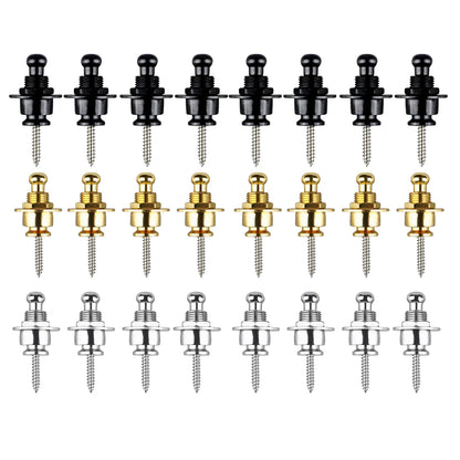 8PC Guitar Bass Strap Lock Security Fastener Metal Button
