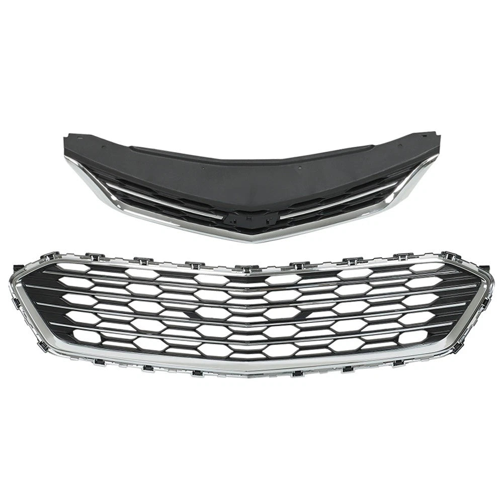 2X Plastic Front Upper Center Mesh Grille for Chevrolet Cruze (2016–2018)