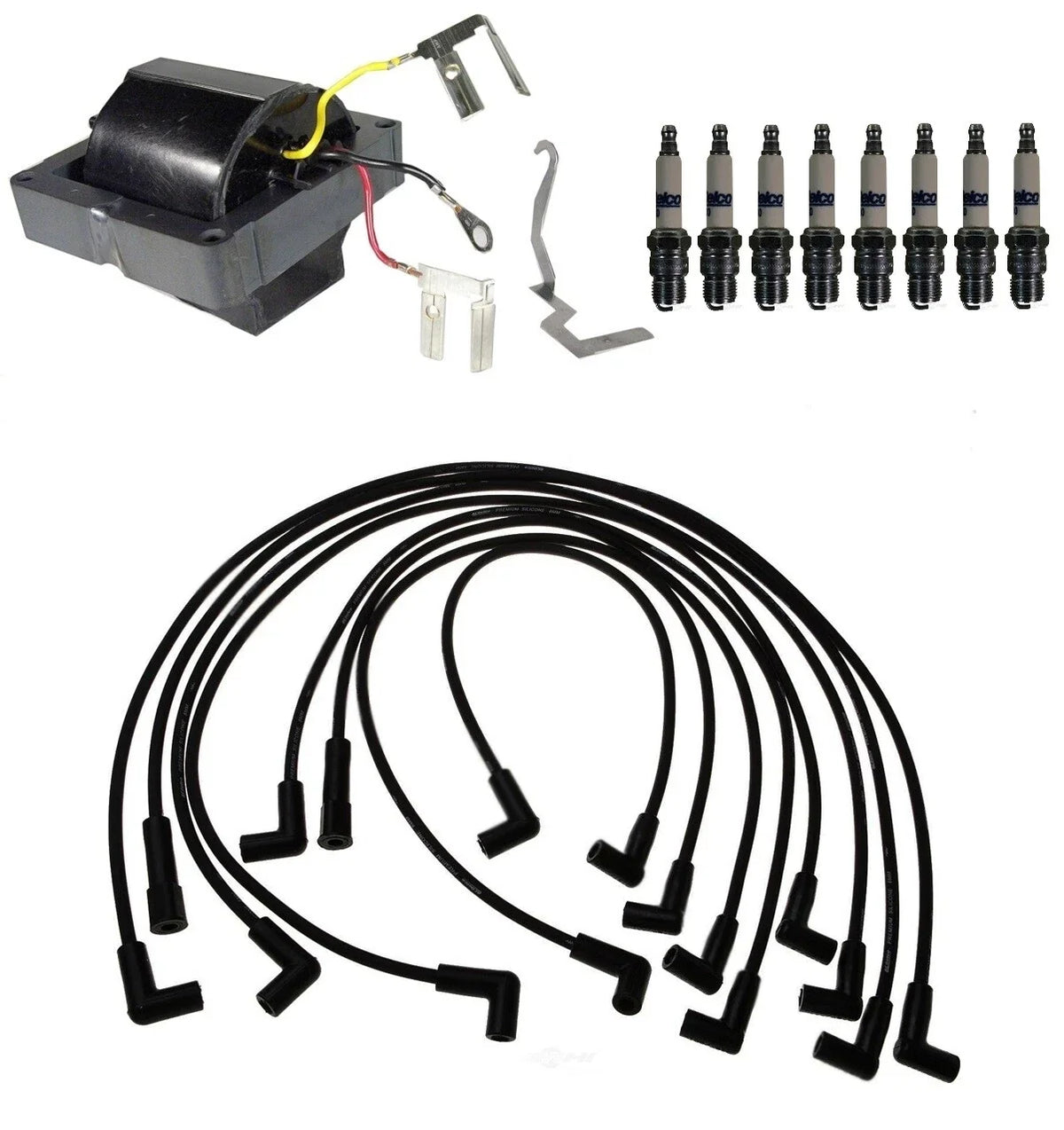Ignition Wires & Spark Plugs Kit for GMC C1500 (1985–1986)