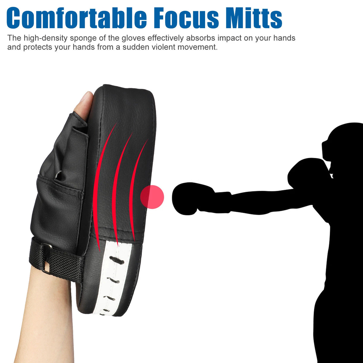 2Pcs MMA Boxing Punching Mitts Sparring Gloves Training Pads