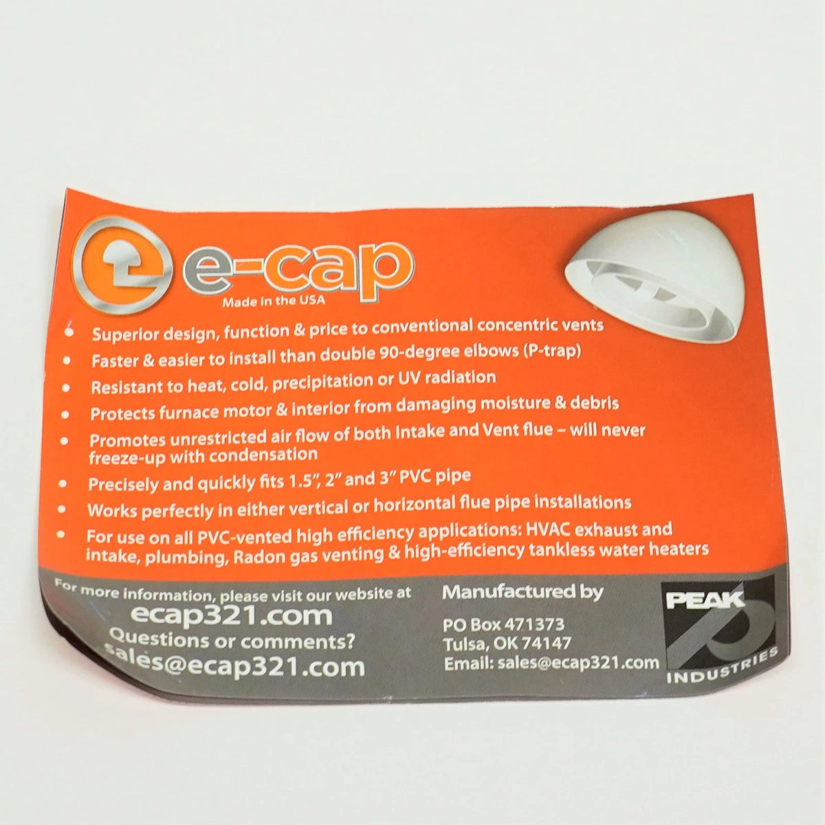 PVC Flue Pipe Rooftop Vent Cap for ECAP321