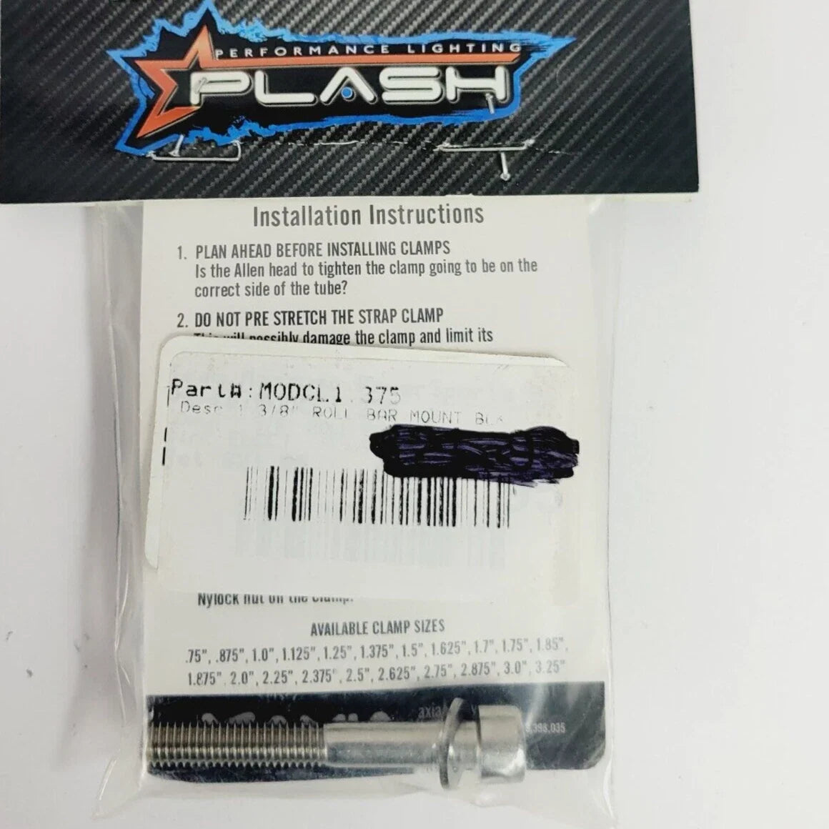 Roll Cage Bar Mounting for UTV/ATV (MODCL1.375-BK)
