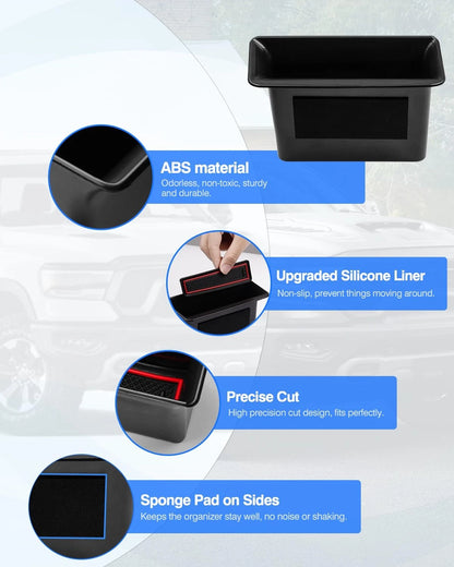Door Side Organizer Tray for VW Golf (2022–2026) Black