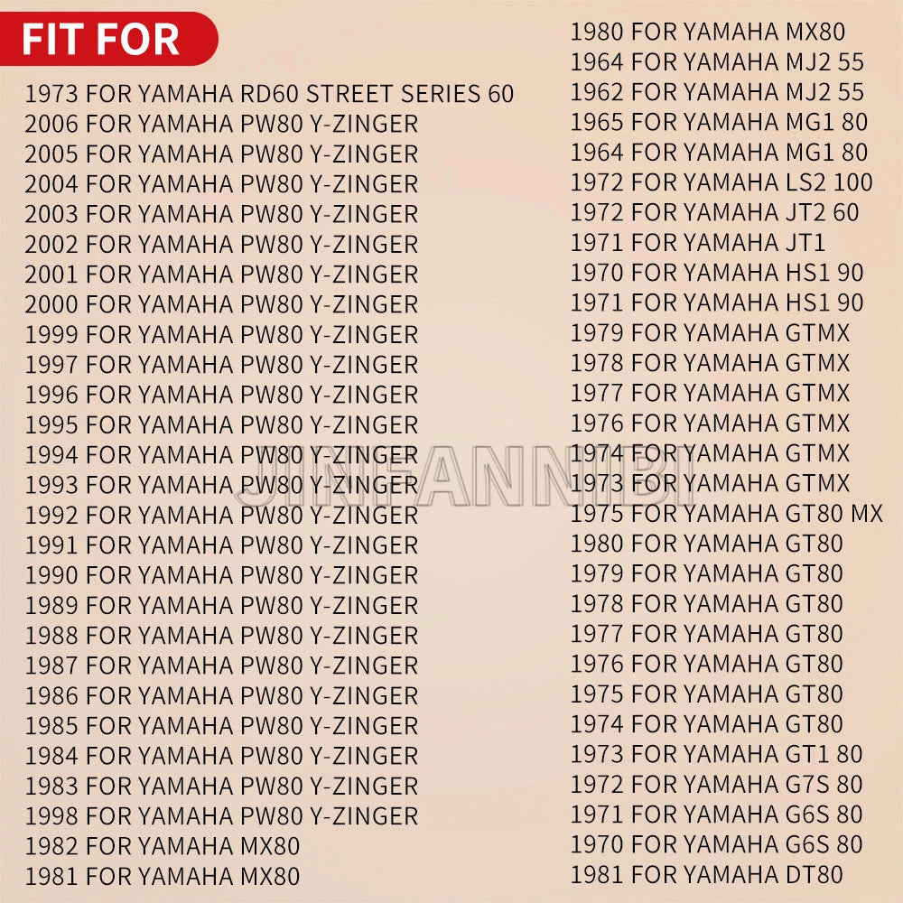 2 Swingarm Bushings for Yamaha TTR50E TTR90 YZ80 YSR50 PW80 GT80 (1990–2023) 102-22123-00-00 1P6-F2123-00-00 4BC-22123-00-00