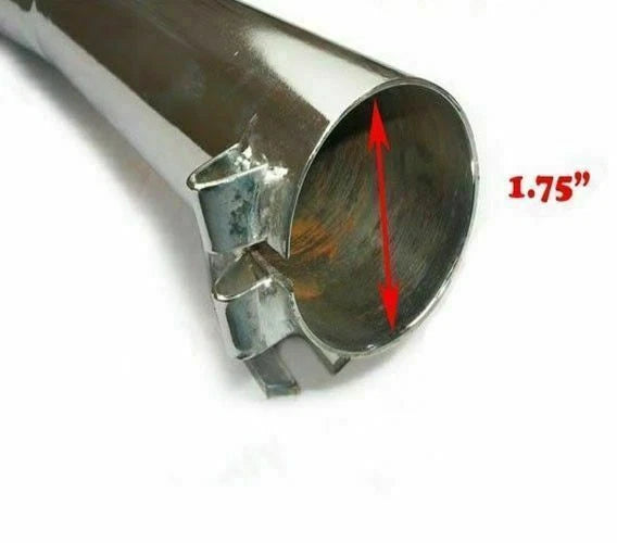 Rocket Exhaust Silencer for Royal Enfield (Compatible, Chrome Plated)