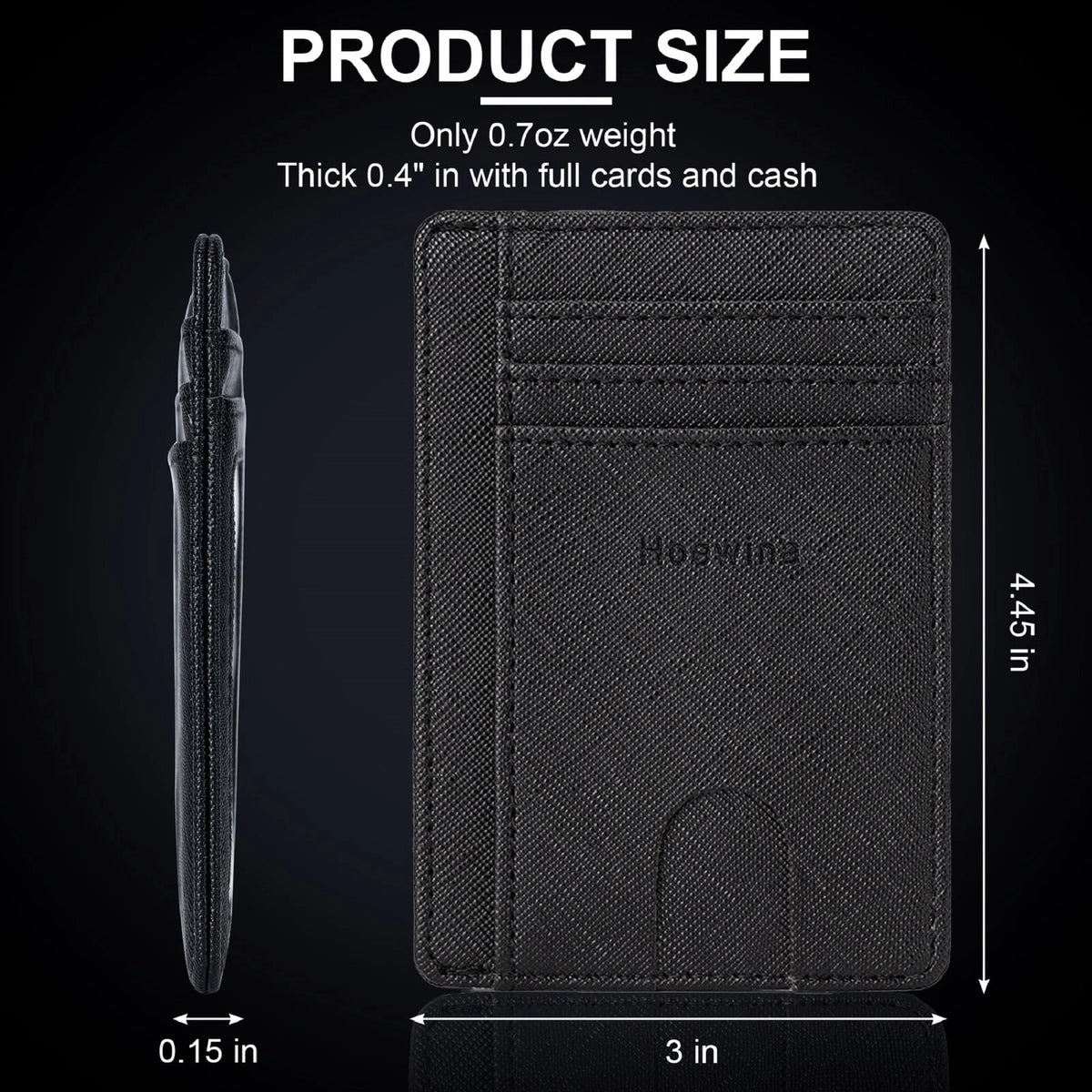 Slim Wallet for Men, Minimalist RFID Blocking Leather Wallet