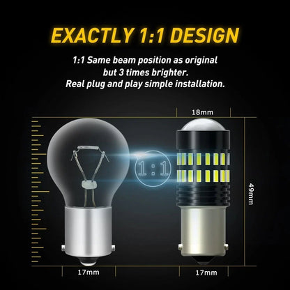 2X AUXITO 1156 LED Reverse Light Bulb for (6500K White)