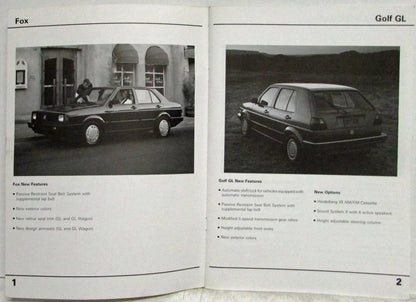 Service Training Publication for VW Model Change Information (1990)