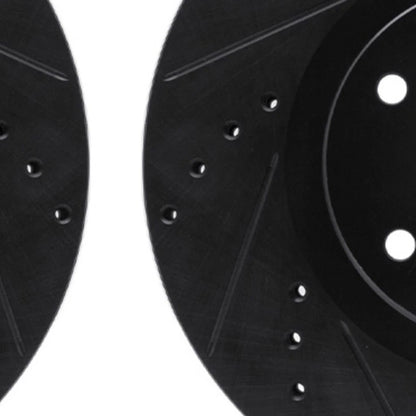 Rotor Set for Infiniti EX35 (2008–2012) ALX-PAU-DF-8002-67001-CLA16, Drilled & Slotted