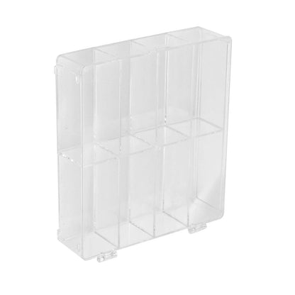 Display Case for 1/64 Diecast Cars (8 Compartment, Clear Lid)