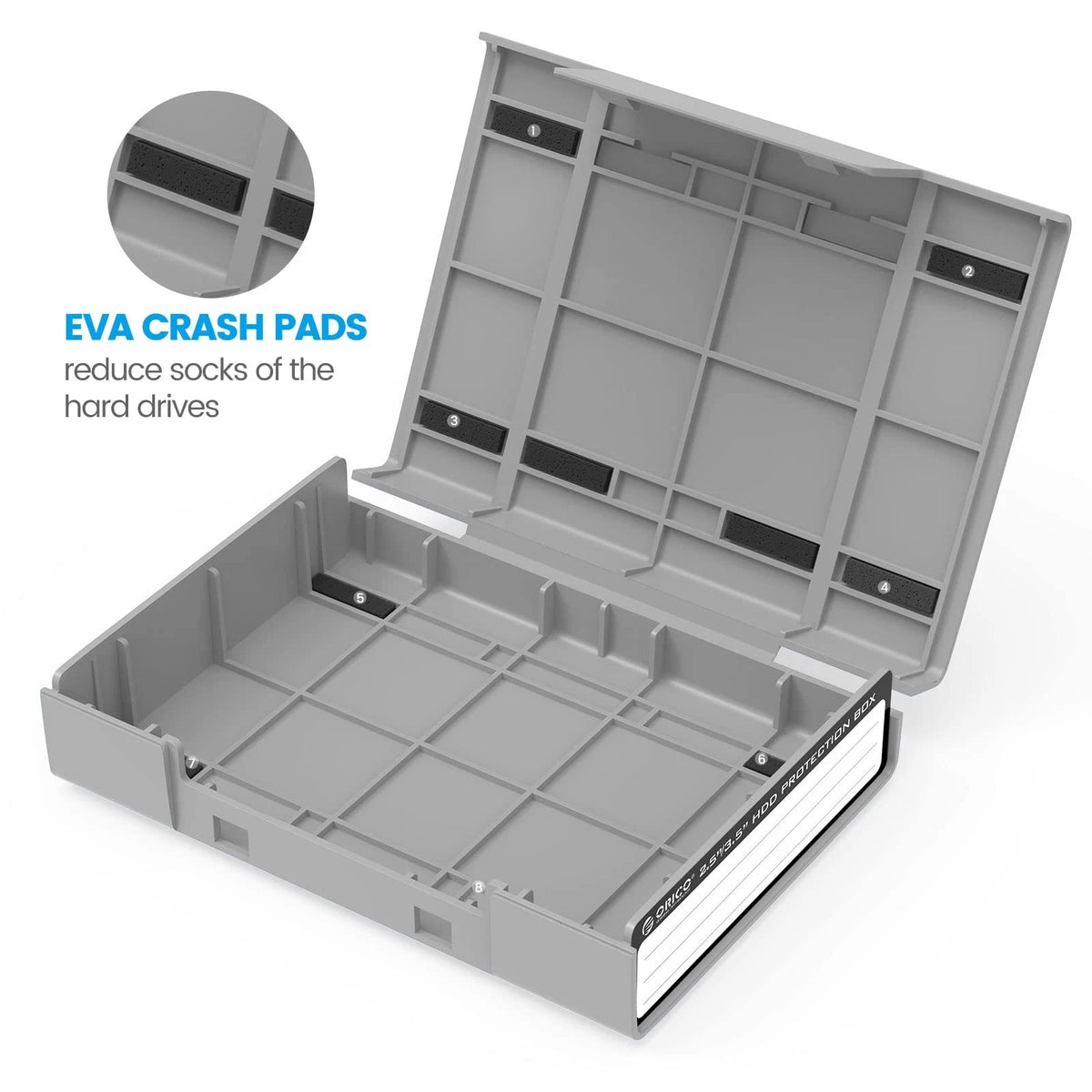 5-Pack Hard Drive Carrying Case for 3.5/2.5 Inch SSD HDD