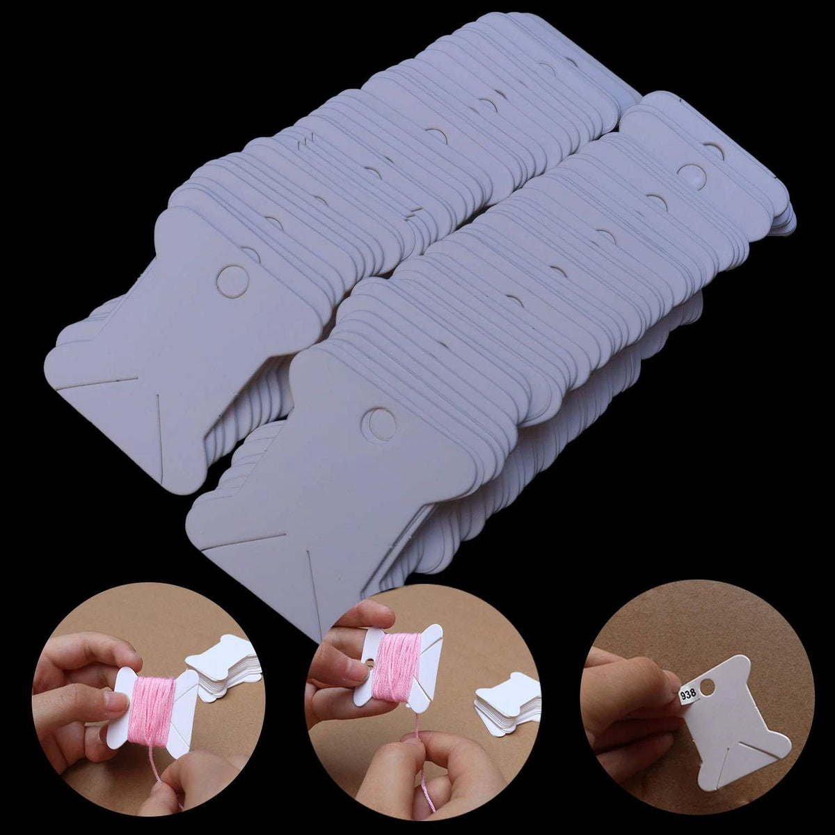 Floss Bobbins for Wrap and Store Floss (520 Pack)