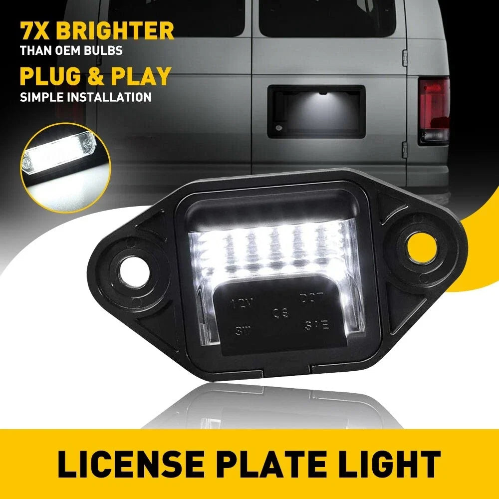 SMD LED License Plate Light 6000K for Ford E-150 E-250 E-350 E-450 (2010–2023)