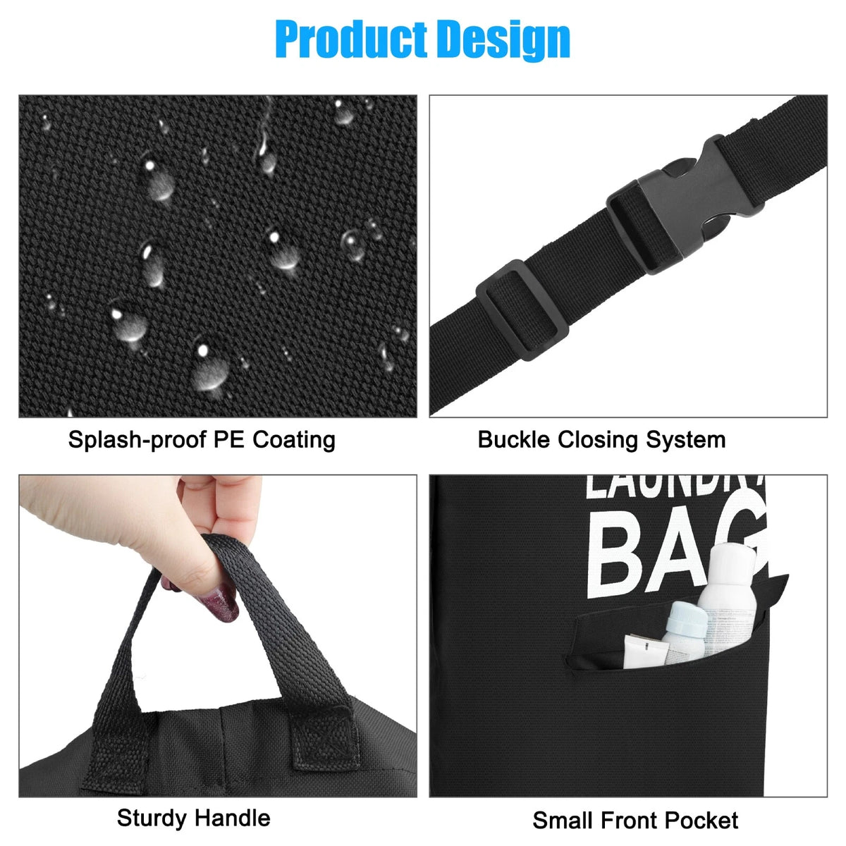 Heavy Duty Laundry Bag 70L for Luggage Storage with Shoulder Strap