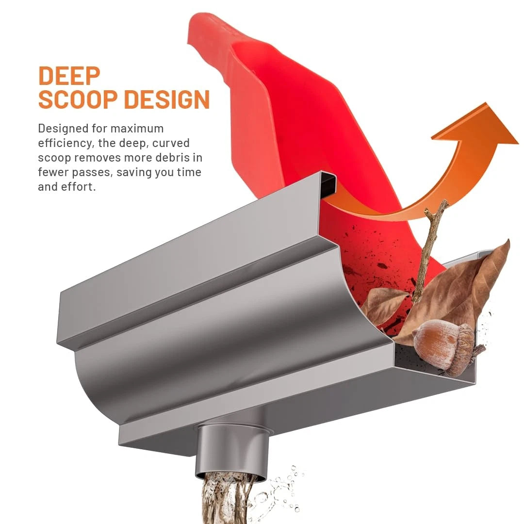 Gutter Scoop Cleaning Tool for Easy Leaf and Dirt Removal