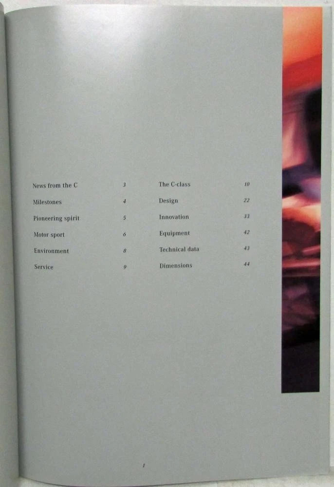 Mercedes-Benz C-Class Estate Sales Brochure (1998)