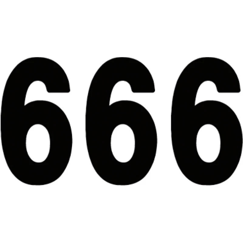 Pro Numbers Black for Factory Effex (02-4346)