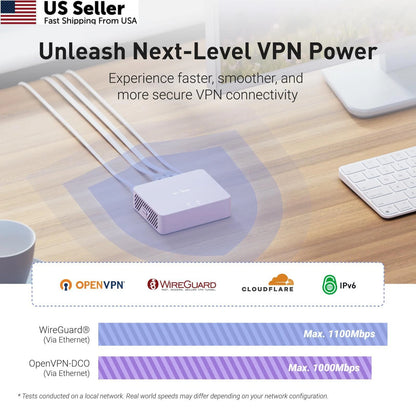 GL.iNet MT5000 Wired VPN Security Gateway for Home