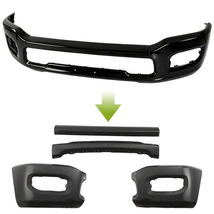 Set of 4 Black Steel Front Bumpers for Ram 2500 3500 (2019–2024) 798-058