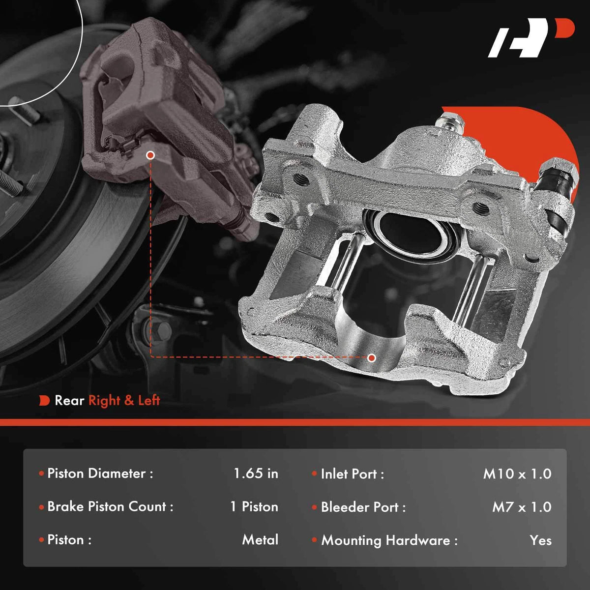 A-Premium Pair Rear Brake Calipers w/Bracket for Lexus IS250 GS300 (2010–2013)
