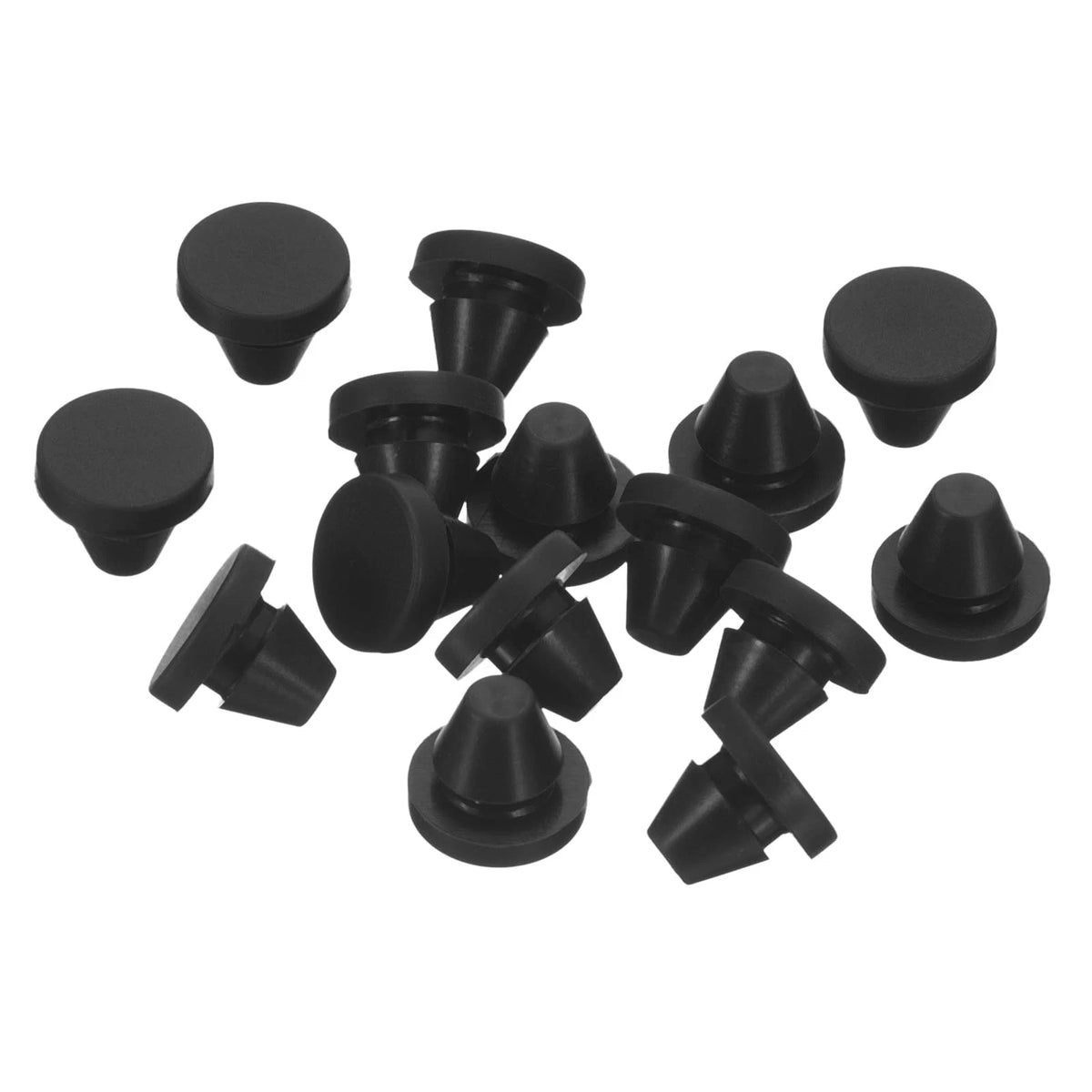 15Pcs Rubber Round Snap-in Locking Hole Plugs for Various Applications