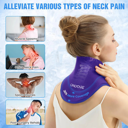 Neck Ice Pack Wrap Gel for Shoulder (One Size) - Purple
