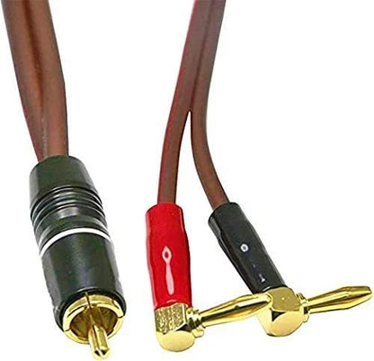 Banana Plug to RCA Speaker Cable for Speaker Wire (3.28 ft)