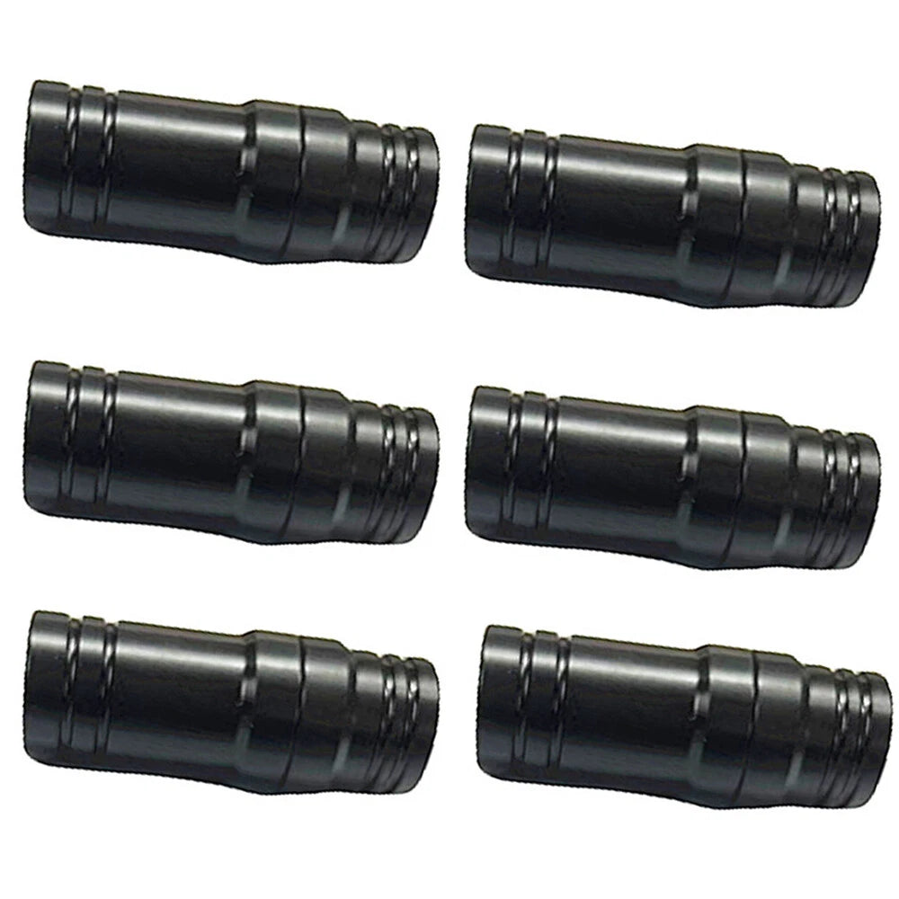 Set of 6 Joint Protectors 5/16x14 for Billiard Pool Cue Stick Black