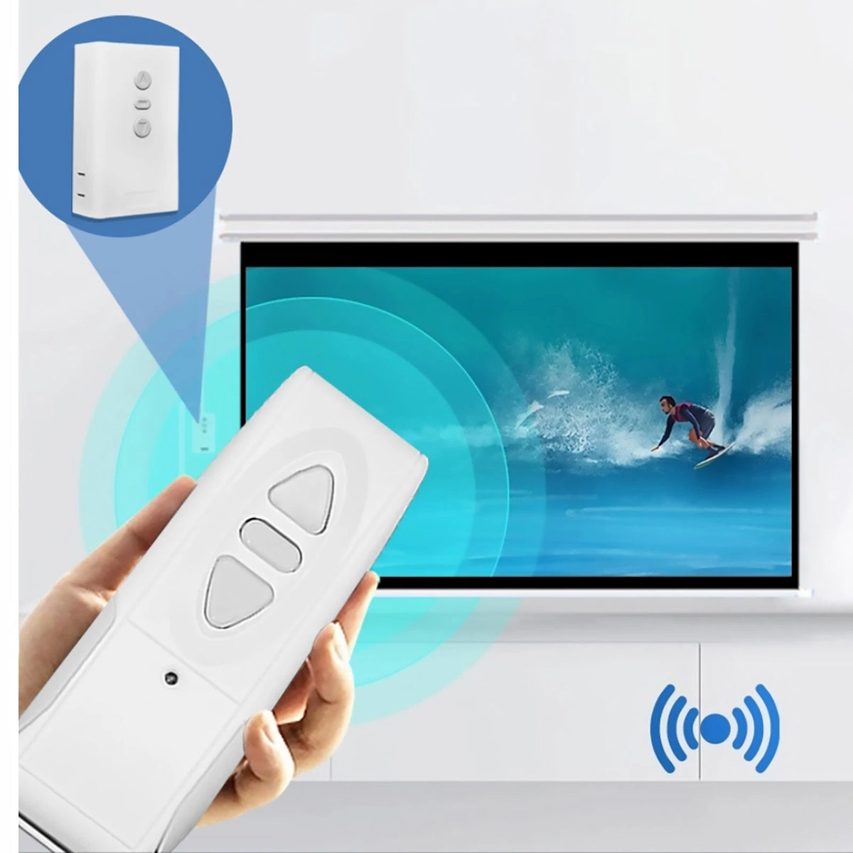 Multi-function RF Remote Control Switch for Motorised Projection Screens