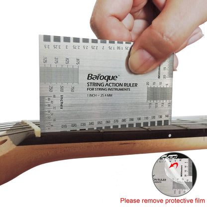 Baroque Stringed Instrument Action Ruler Gauge for Luthier Measuring Tool