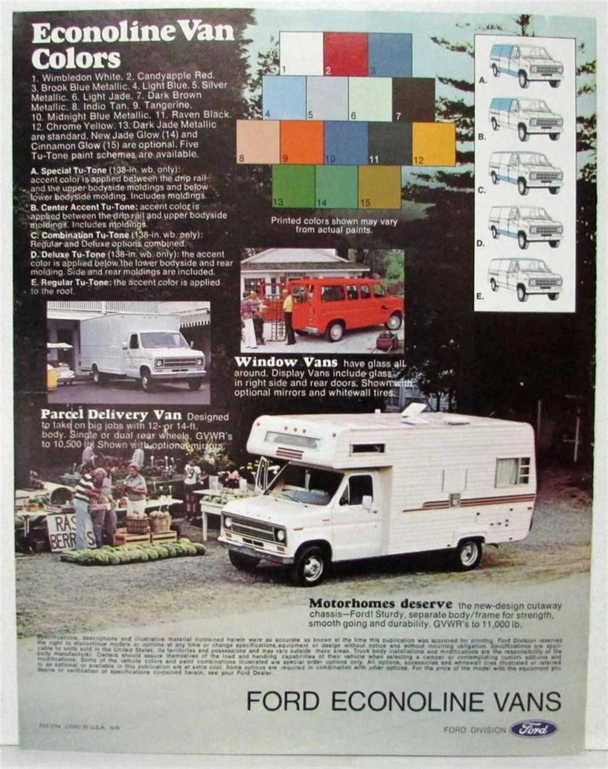 Sales Brochure for 1977 Ford Econoline Chateau Standard Cargo Van