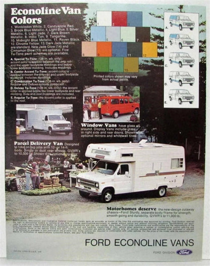 Sales Brochure for 1977 Ford Econoline Chateau Standard Cargo Van
